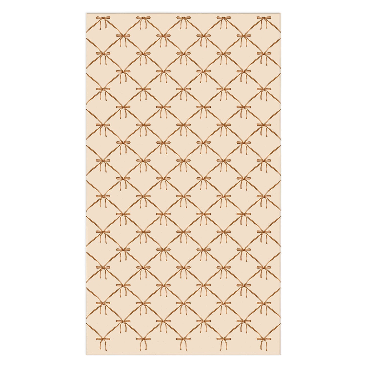 Colour Poems Bows and Ribbons Beige Tablecloth