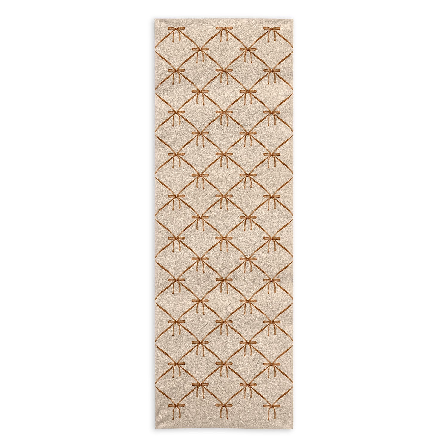 Colour Poems Bows and Ribbons Beige Yoga Towel
