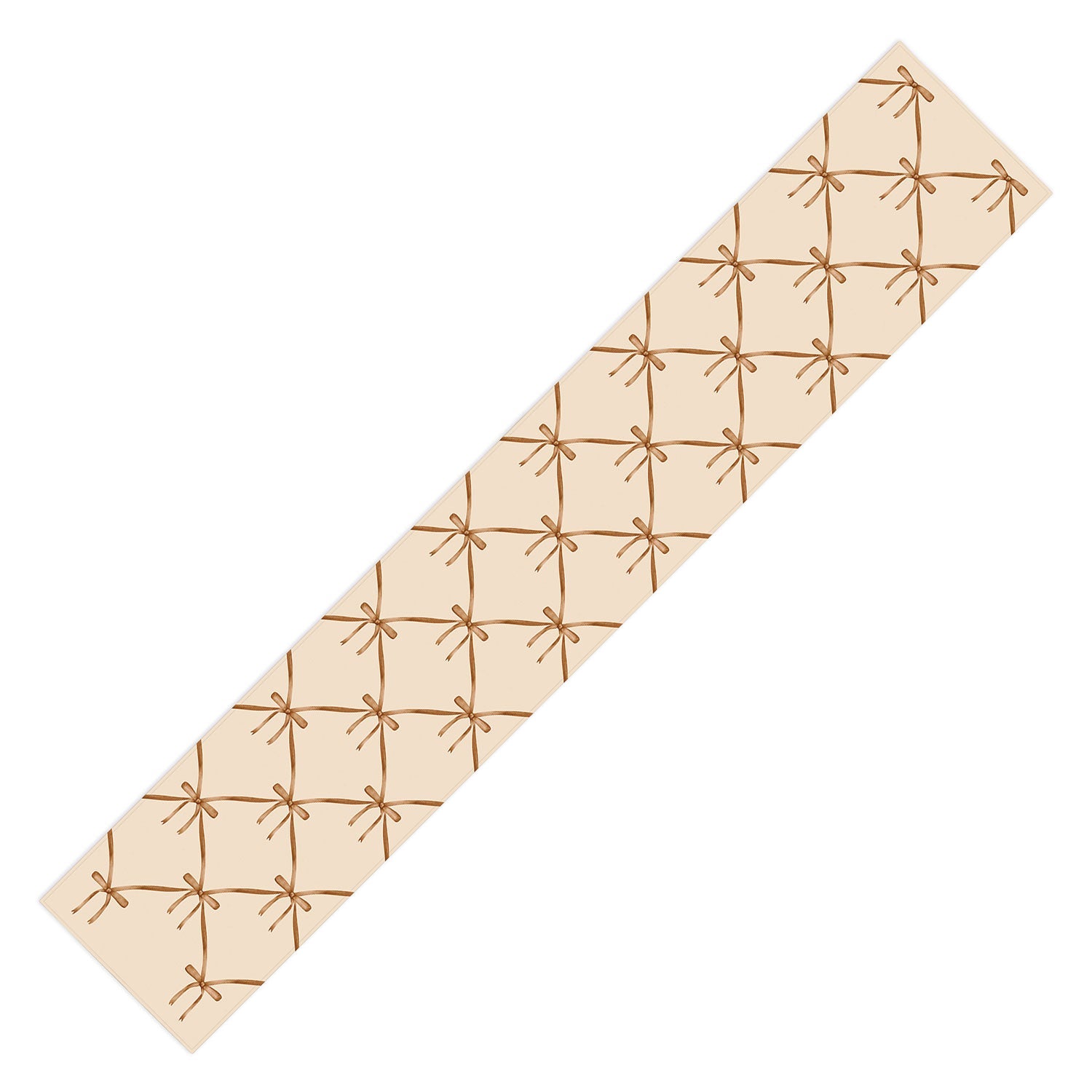 Colour Poems Bows and Ribbons Beige Table Runner