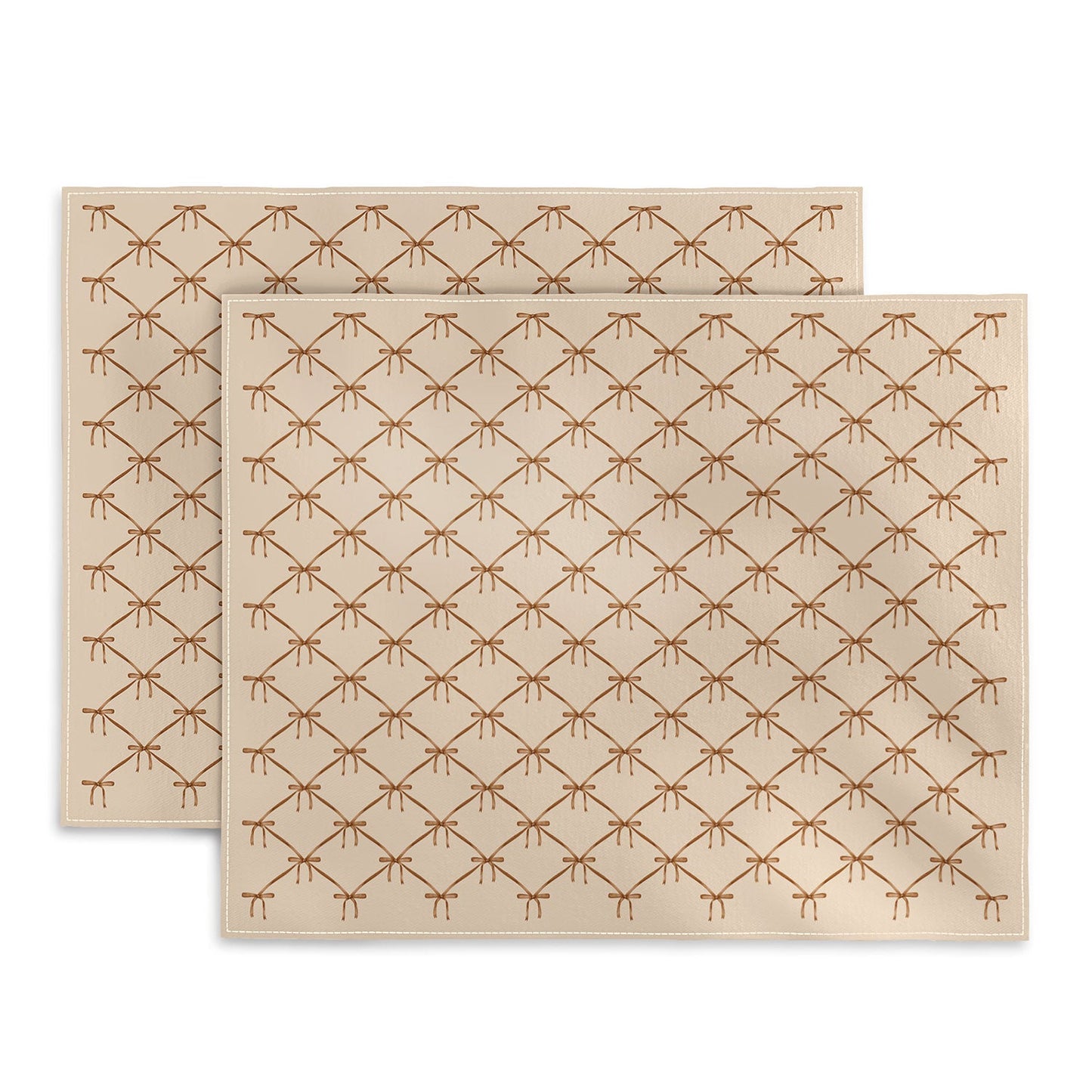 Colour Poems Bows and Ribbons Beige Placemat
