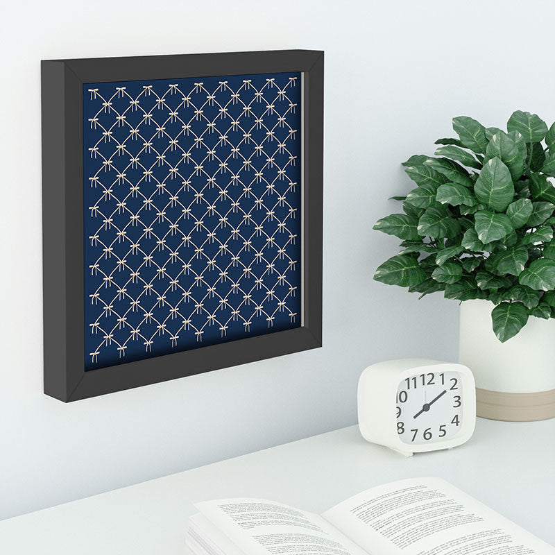 Colour Poems Bows and Ribbons Blue Recessed Framing Square