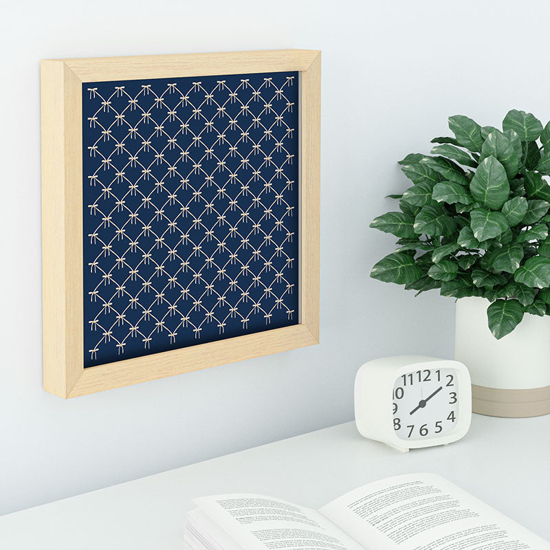 Colour Poems Bows and Ribbons Blue Recessed Framing Square