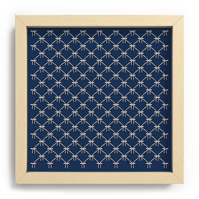Colour Poems Bows and Ribbons Blue Recessed Framing Square