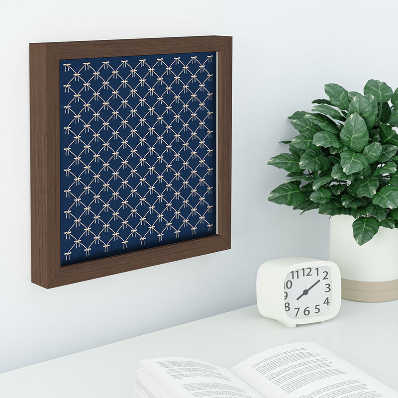 Colour Poems Bows and Ribbons Blue Recessed Framing Square