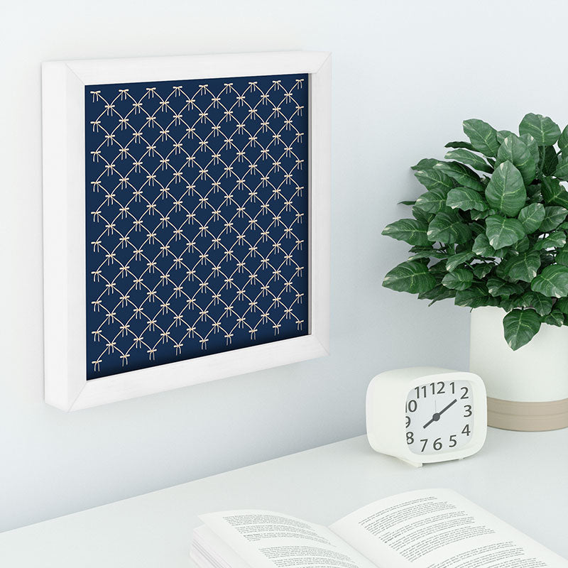 Colour Poems Bows and Ribbons Blue Recessed Framing Square