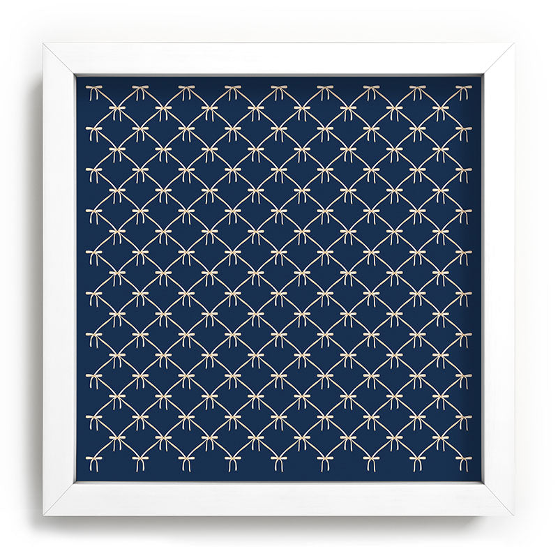 Colour Poems Bows and Ribbons Blue Recessed Framing Square
