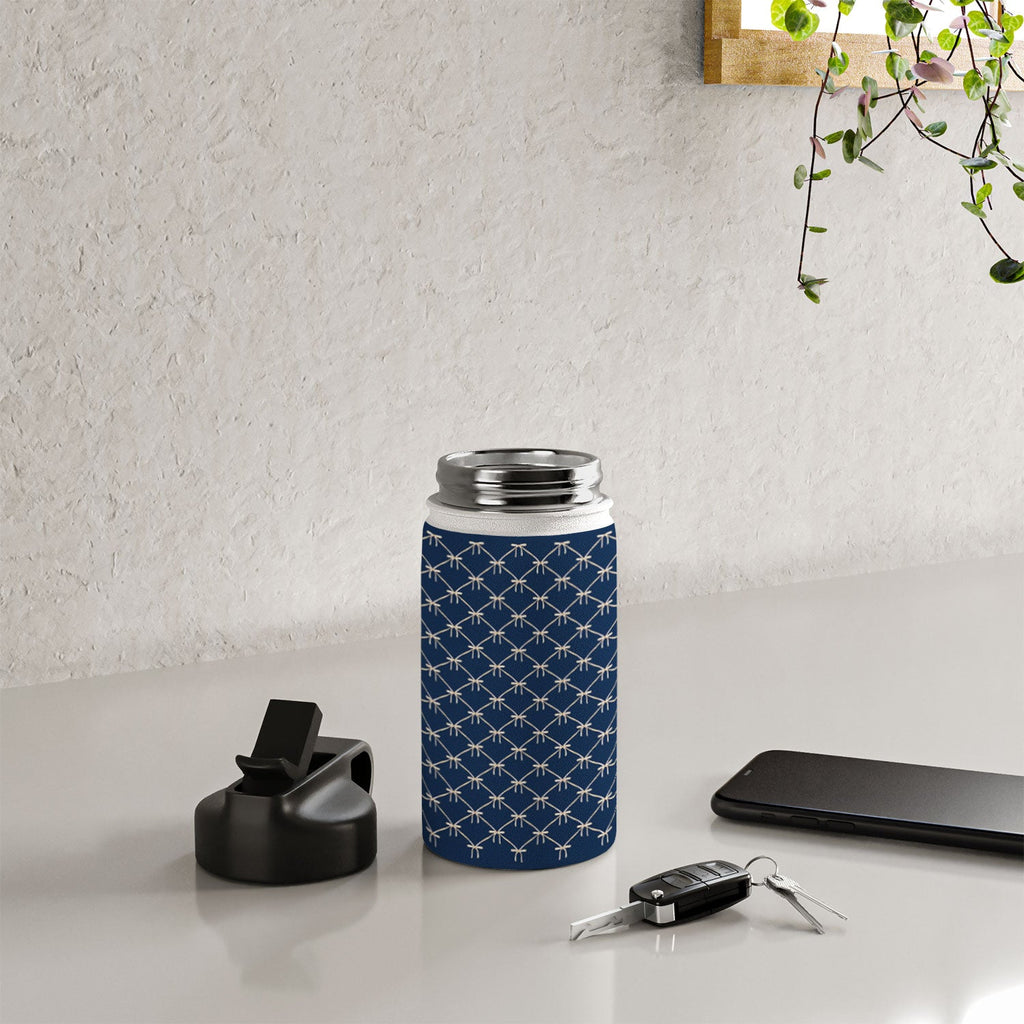 Colour Poems Bows and Ribbons Blue Water Bottle