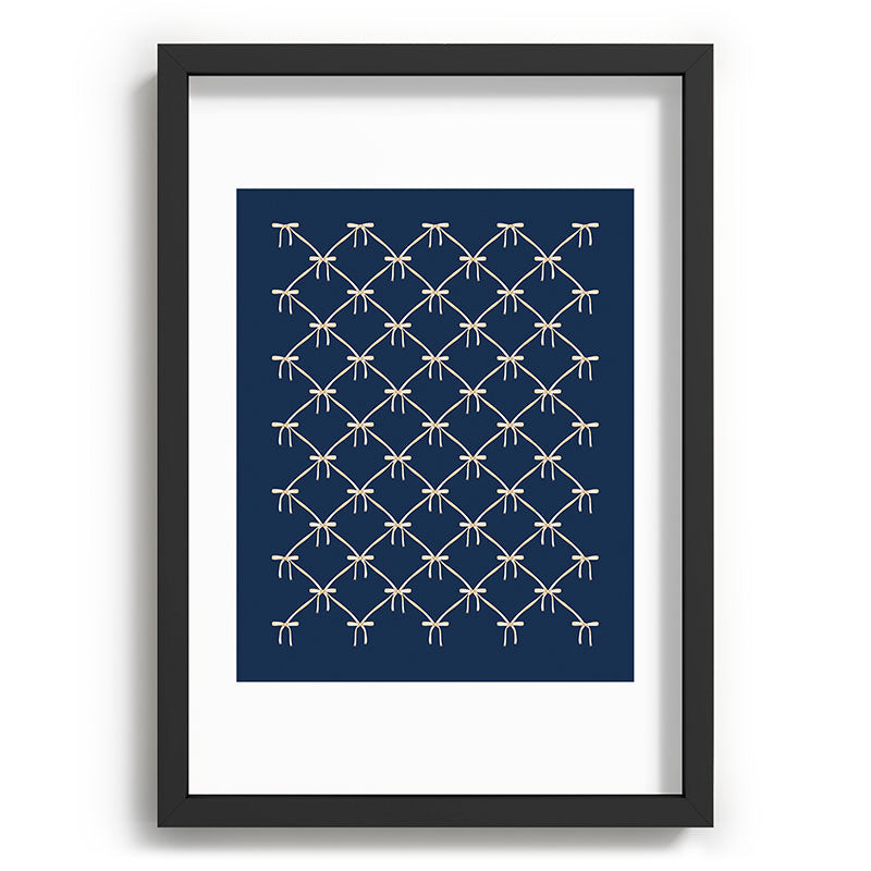 Colour Poems Bows and Ribbons Blue Recessed Framing Rectangle
