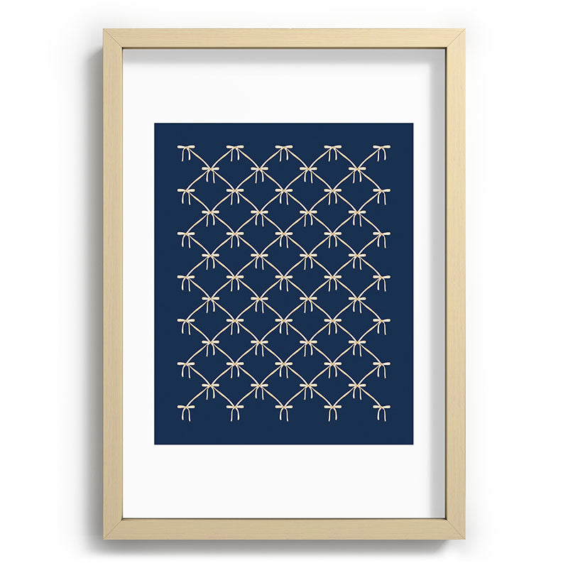 Colour Poems Bows and Ribbons Blue Recessed Framing Rectangle
