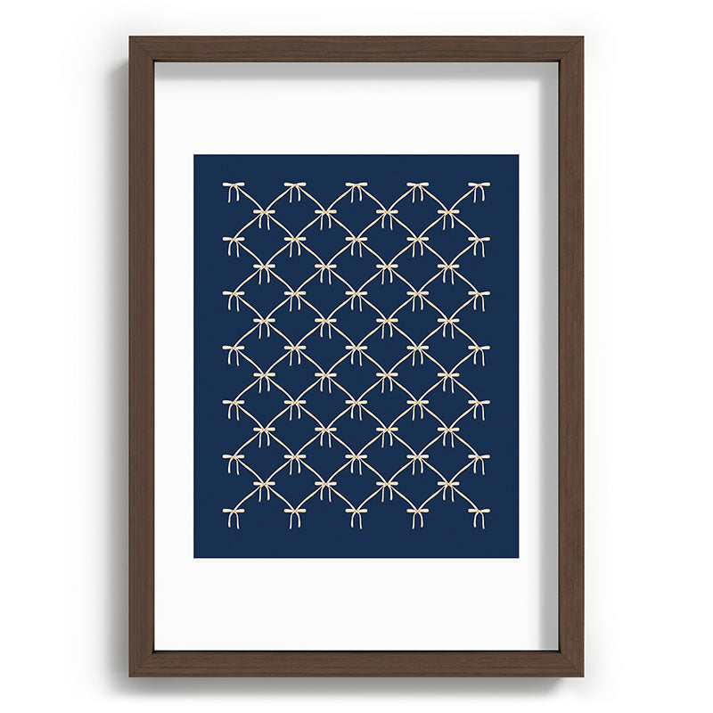 Colour Poems Bows and Ribbons Blue Recessed Framing Rectangle