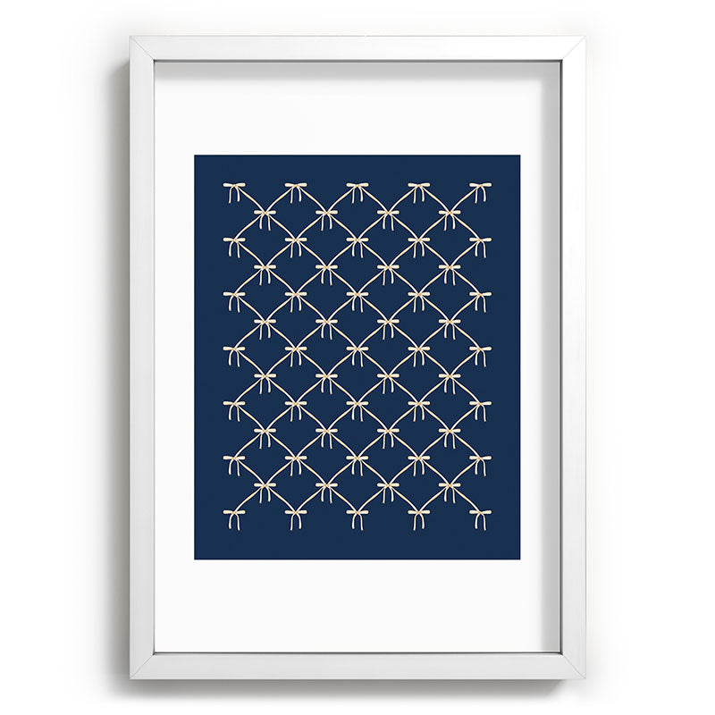 Colour Poems Bows and Ribbons Blue Recessed Framing Rectangle