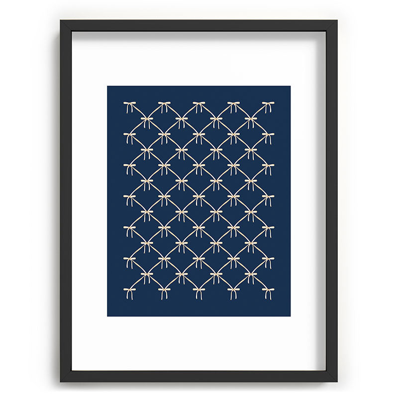 Colour Poems Bows and Ribbons Blue Recessed Framing Rectangle