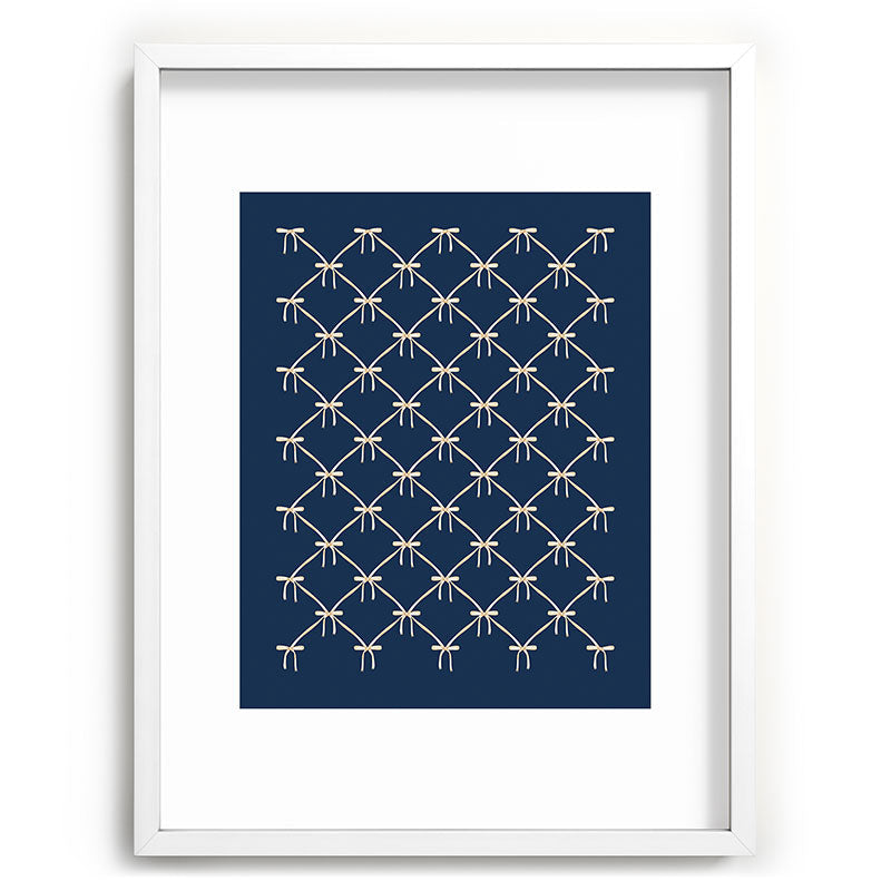 Colour Poems Bows and Ribbons Blue Recessed Framing Rectangle