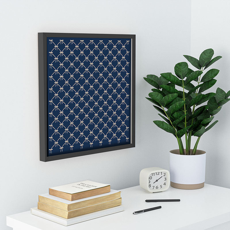 Colour Poems Bows and Ribbons Blue Recessed Framing Square