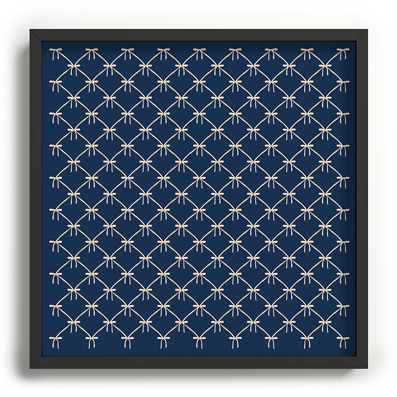Colour Poems Bows and Ribbons Blue Recessed Framing Square