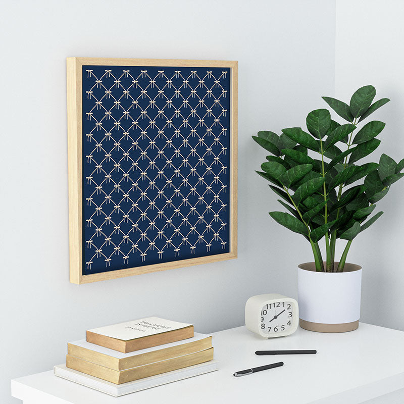 Colour Poems Bows and Ribbons Blue Recessed Framing Square