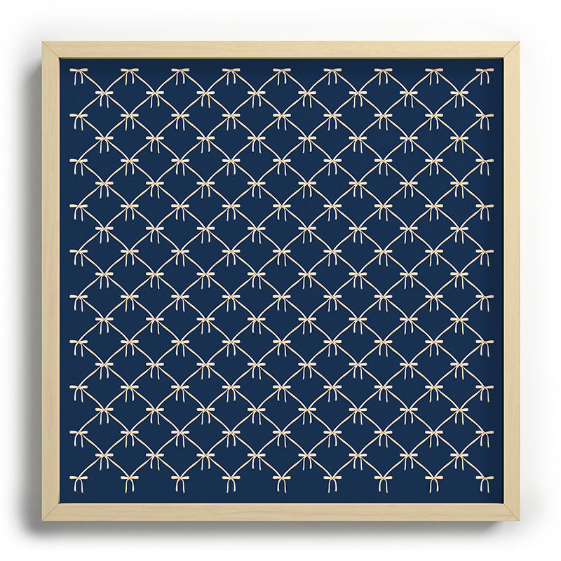 Colour Poems Bows and Ribbons Blue Recessed Framing Square