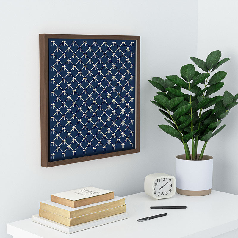 Colour Poems Bows and Ribbons Blue Recessed Framing Square