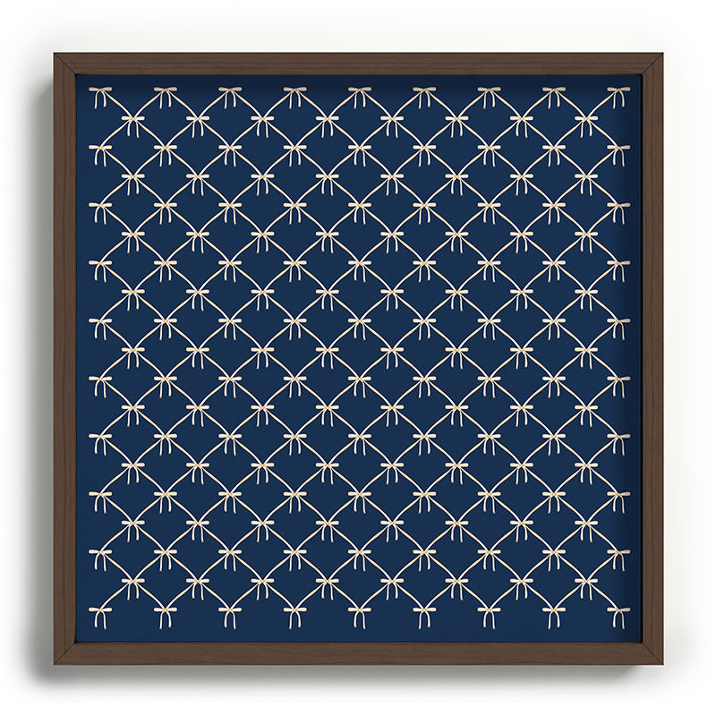 Colour Poems Bows and Ribbons Blue Recessed Framing Square
