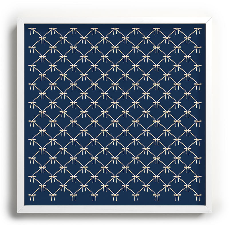 Colour Poems Bows and Ribbons Blue Recessed Framing Square
