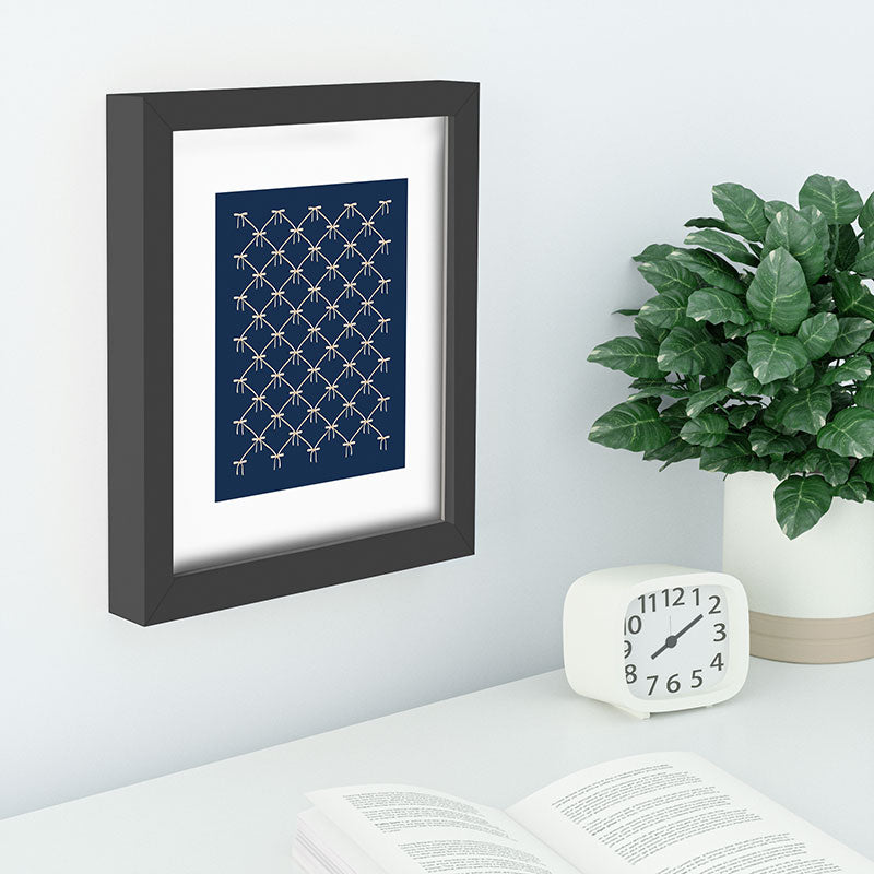 Colour Poems Bows and Ribbons Blue Recessed Framing Rectangle