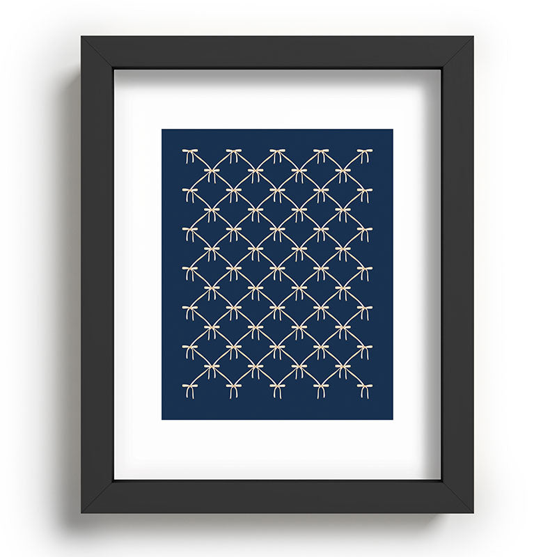 Colour Poems Bows and Ribbons Blue Recessed Framing Rectangle