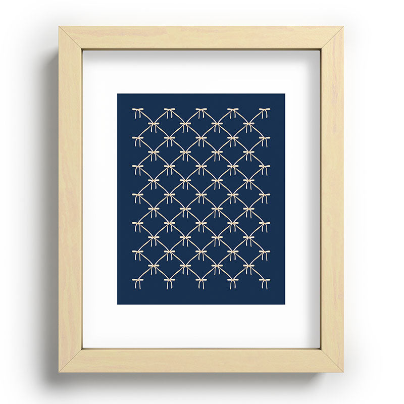 Colour Poems Bows and Ribbons Blue Recessed Framing Rectangle