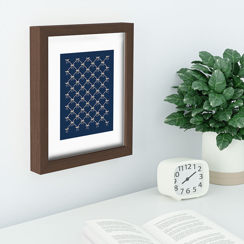 Colour Poems Bows and Ribbons Blue Recessed Framing Rectangle