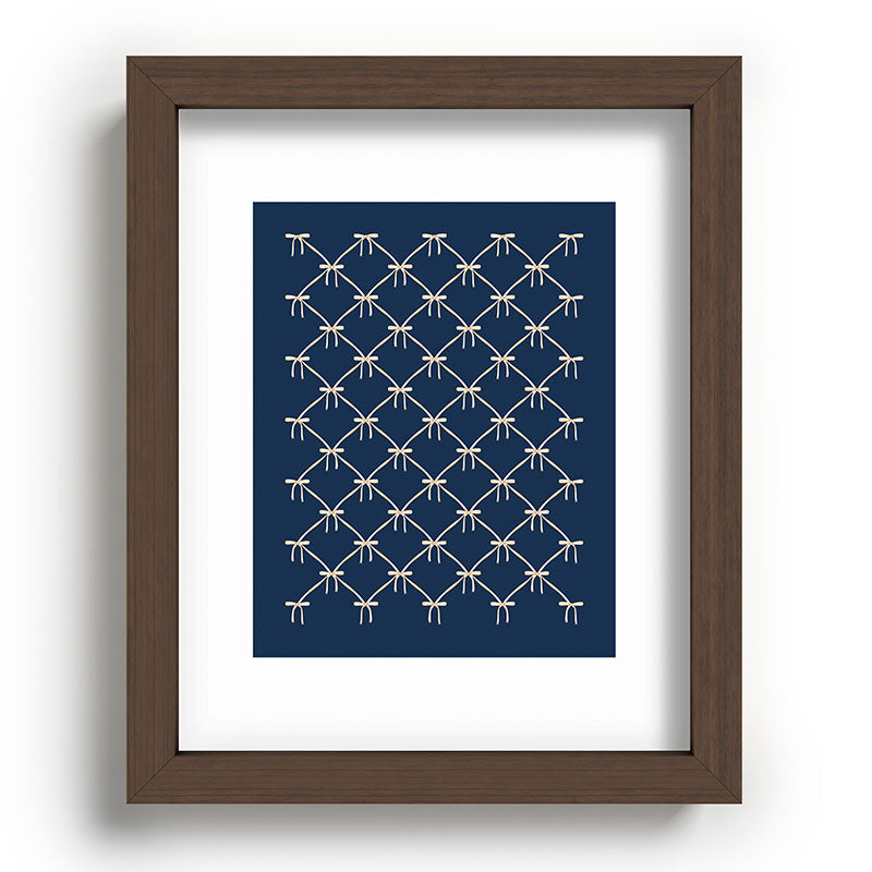 Colour Poems Bows and Ribbons Blue Recessed Framing Rectangle