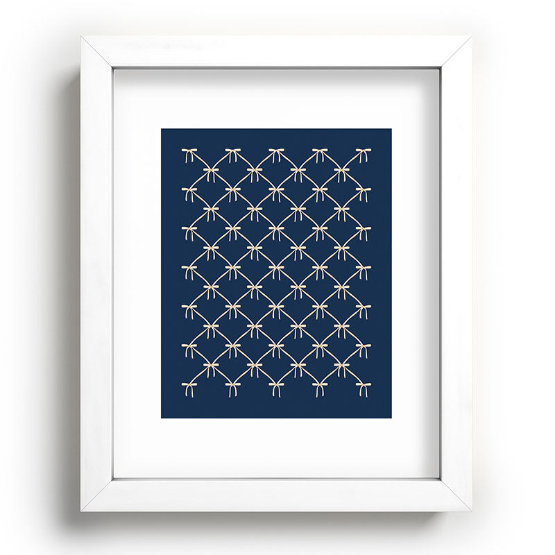 Colour Poems Bows and Ribbons Blue Recessed Framing Rectangle