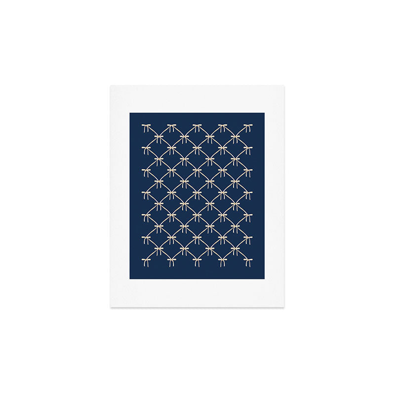 Colour Poems Bows and Ribbons Blue Art Print