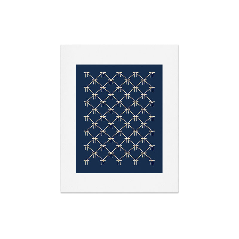 Colour Poems Bows and Ribbons Blue Art Print