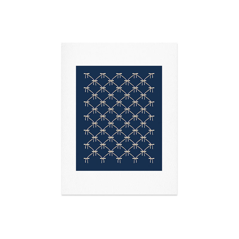 Colour Poems Bows and Ribbons Blue Art Print