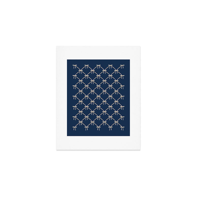 Colour Poems Bows and Ribbons Blue Art Print