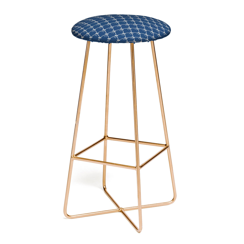 Colour Poems Bows and Ribbons Blue Bar Stool
