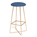 Colour Poems Bows and Ribbons Blue Bar Stool