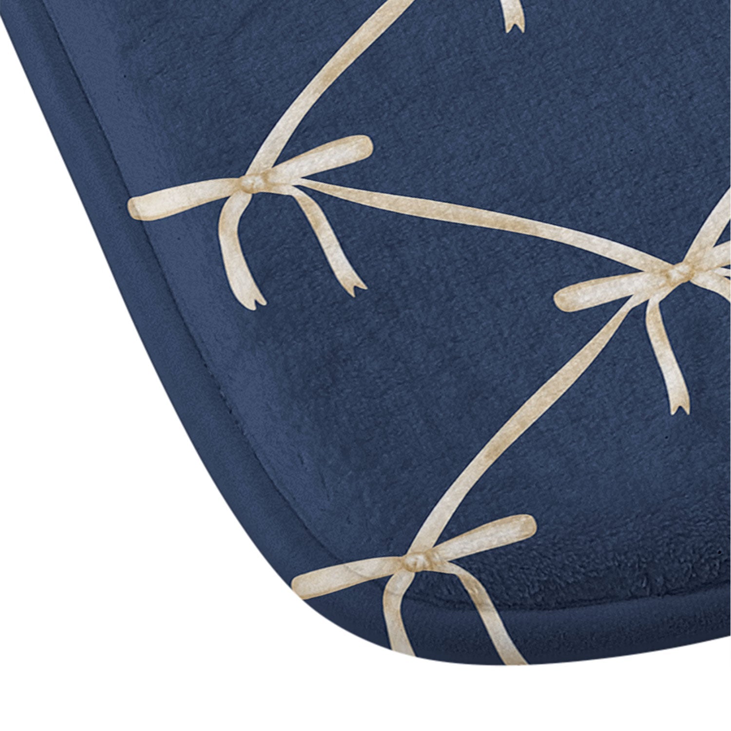 Colour Poems Bows and Ribbons Blue Memory Foam Bath Mat