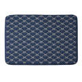 Colour Poems Bows and Ribbons Blue Memory Foam Bath Mat