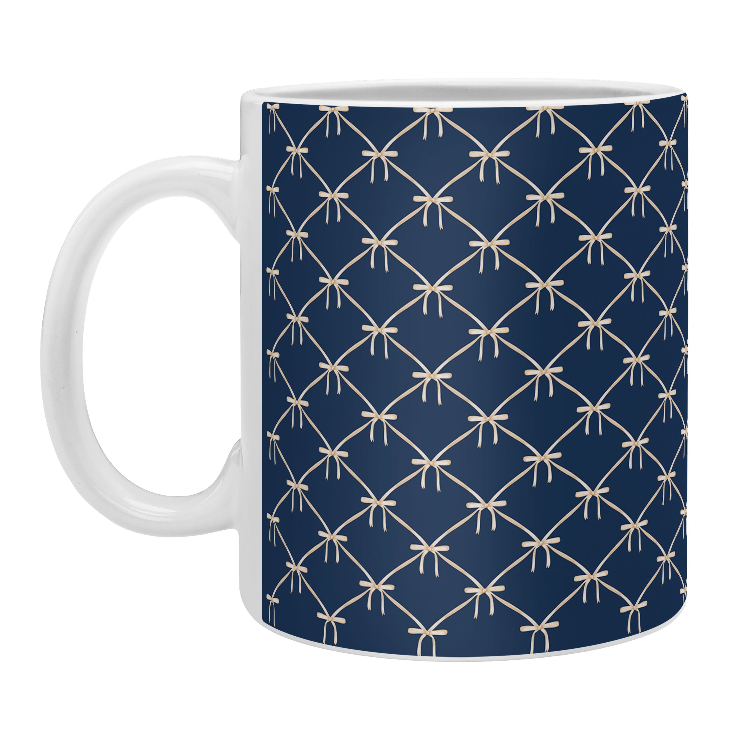 Colour Poems Bows and Ribbons Blue Coffee Mug