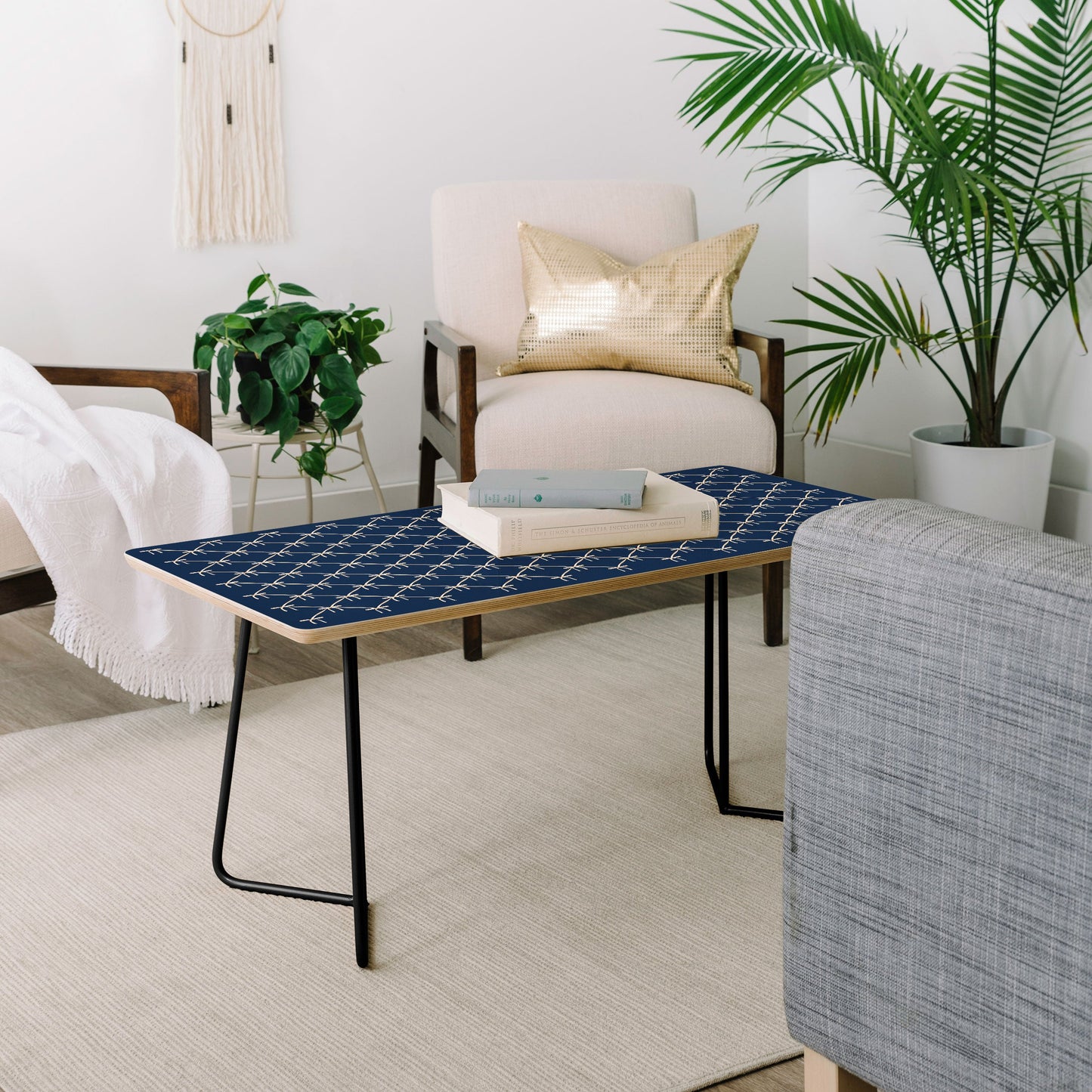 Colour Poems Bows and Ribbons Blue Coffee Table