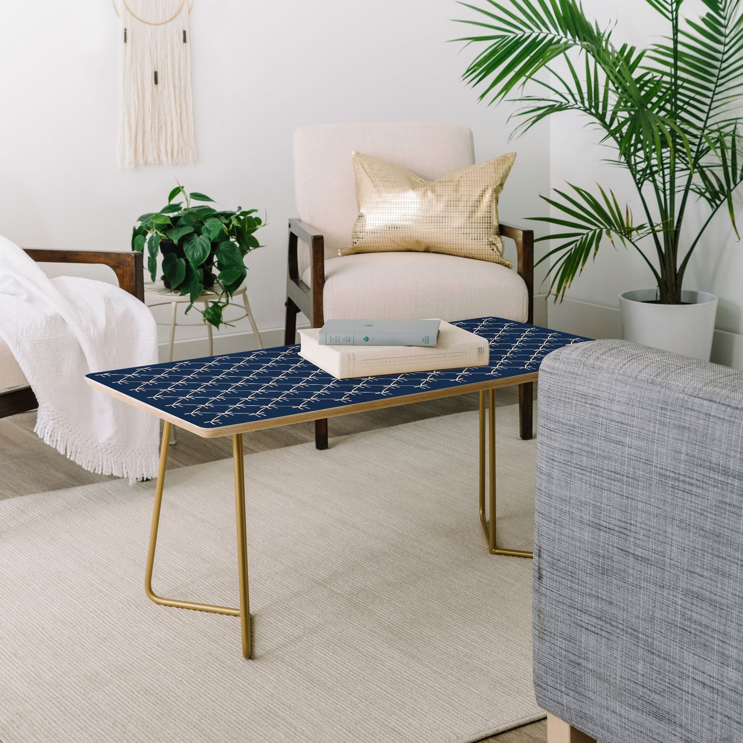 Colour Poems Bows and Ribbons Blue Coffee Table