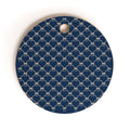 Colour Poems Bows and Ribbons Blue Cutting Board Round
