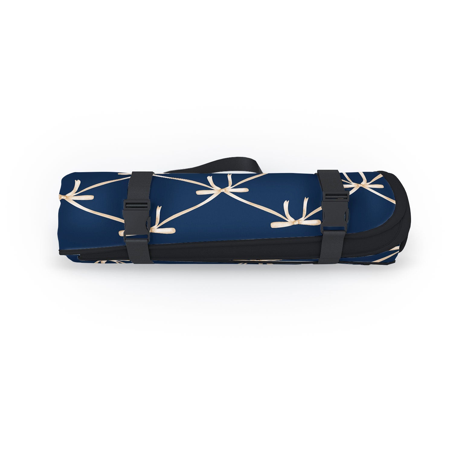 Colour Poems Bows and Ribbons Blue Picnic Blanket