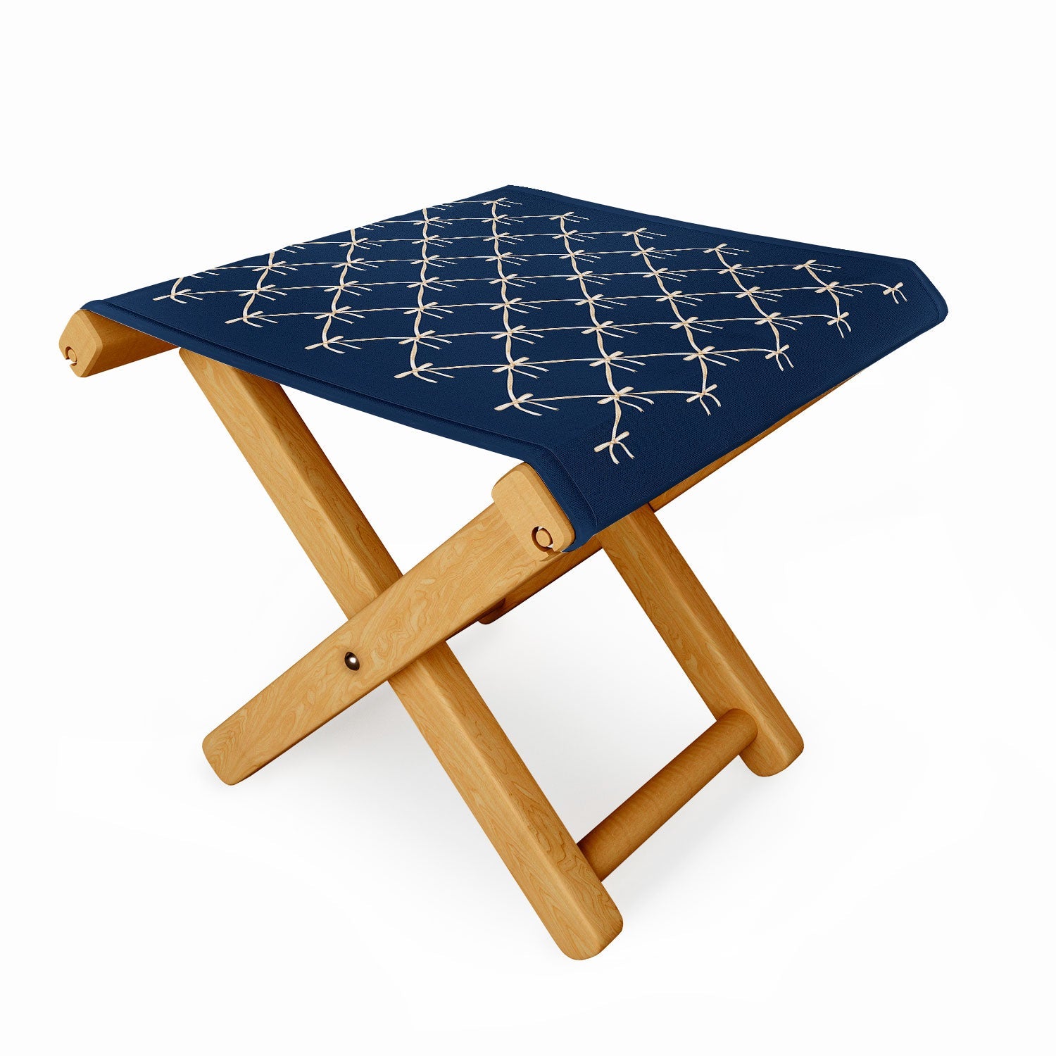 Colour Poems Bows and Ribbons Blue Folding Stool