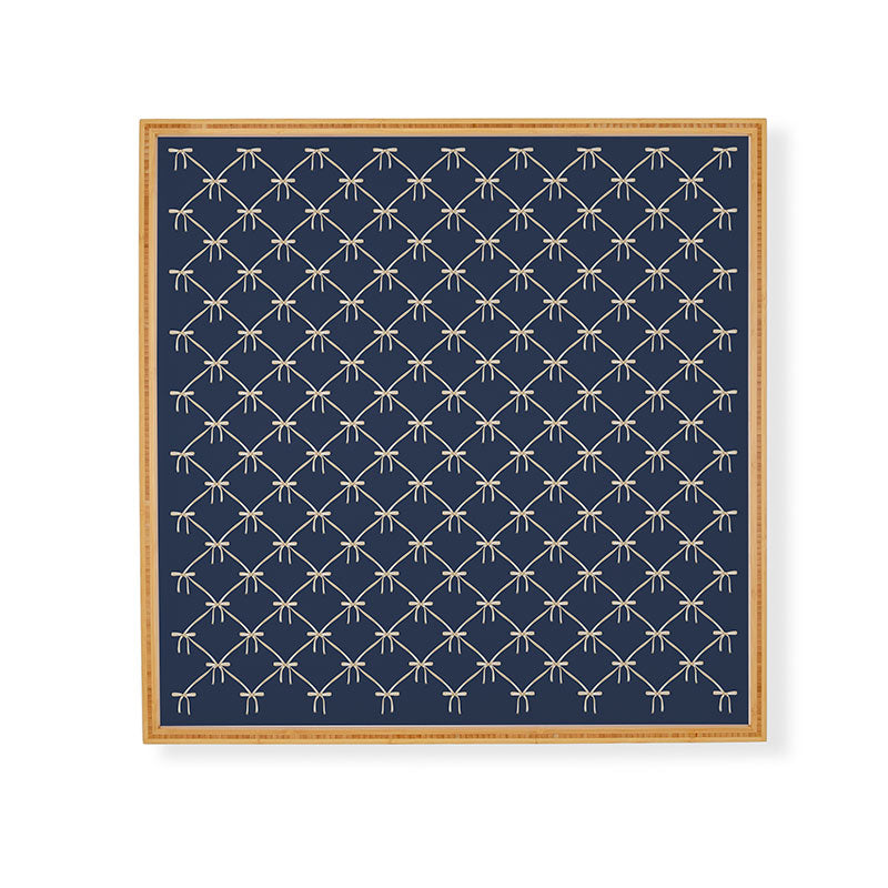 Colour Poems Bows and Ribbons Blue Framed Wall Art