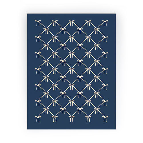 Colour Poems Bows and Ribbons Blue Mini Art Print