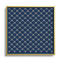 Colour Poems Bows and Ribbons Blue Square Metal Framed Art Print