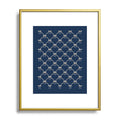 Colour Poems Bows and Ribbons Blue Metal Framed Art Print