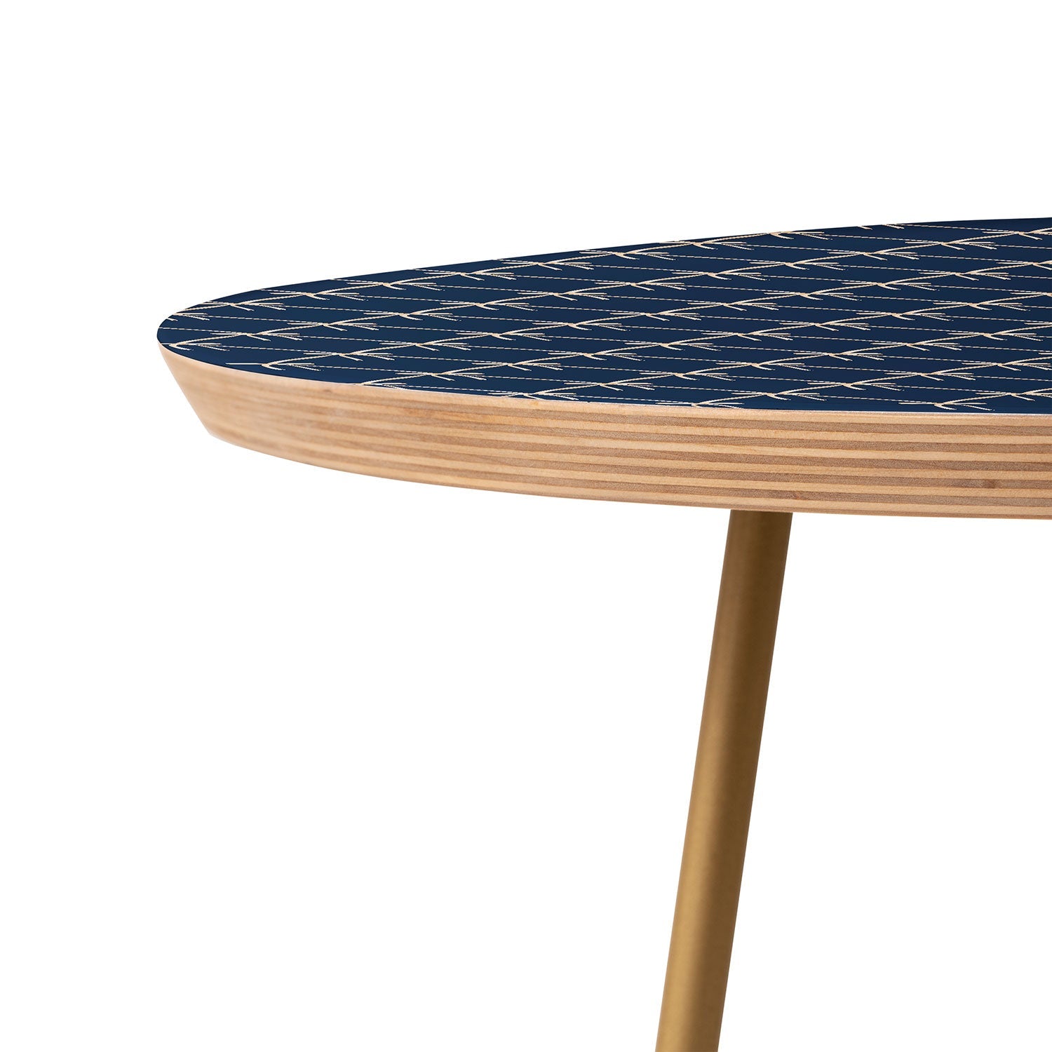 Colour Poems Bows and Ribbons Blue Round Side Table