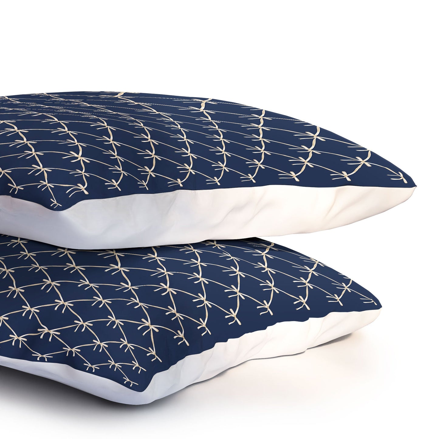 Colour Poems Bows and Ribbons Blue Pillow Shams
